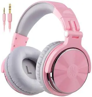 OneOdio Wired Over-Ear Headphones with Mic-50mm Driver Delivering HIFI Sound for PC Laptop Phones-Pink