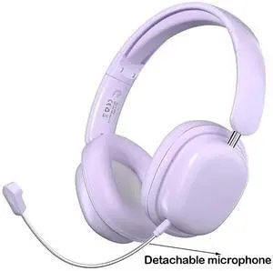 Wireless Headset Bluetooth Headphones Universal Noise Cancellation Game Headsets, Purple