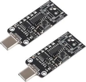 2PCS 100W 5A USB-C Fast Charge USB-C PD QC DC 5V 9V 12V 15V 20V Adjustable Voltage Power Trigger Module 5A Type-C Male Input