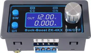 DC-DC Buck Boost Converter,Regulator CC CV 0.5-30V 0-4A Adjustable Regulated Power Supply Module DIY Solar Battery Charging Module LCD Display ZK-4KX 1 Pack