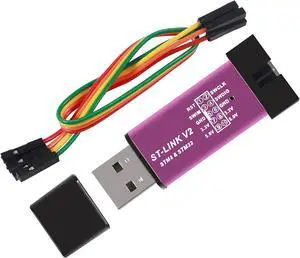 1PCS ST-Link V2 Emulator Downloader Programmer STM32F103C8T6 STM8 STM32 with Cable (Random Color)