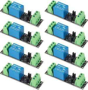 8 Pack 3V 1 Channel Relay Power Switch Module with Optocoupler Opto Isolation High Level Trigger for IOT ESP8266 Development Board