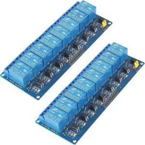 10PCS 5V One Channel Relay Module Relay Switch with OPTO Isolation High Low Level Trigger Compatible with Arduino Raspberry pi ARM AVR 8CH-12V-2PCS-Blue