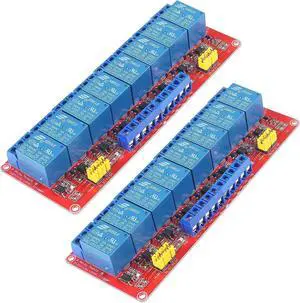 2PCS 5V 8 Channel Relay Module with OPTO-Isolated Support High and Low Level Trigger for Arduino