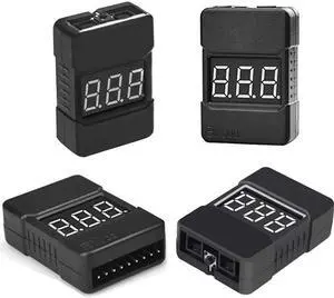 Lipo Battery Tester,4Pack BX100 RC 1-8S Low Voltage Buzzer Alarm Super Sound Warning Checker with LED Indicator for Lipo Life LiMn Li-ion Battery