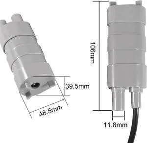 2 PACK 5M 12V Pumping Head DC High Flow Water Pump Submersible Pump Motor with 4.6ft Cable 5M High Head 10L/Min 600L/H Pond Aquarium Camper Motorhome Garden Fountain DC Brush Water Pump