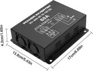 DC 24v to 12v 60A Power Converter Inverter,DC Step Down 24v to 12v 720W Large Power Supply Converter Car Voltage Electric Buck Regulator Reducer for Motor Car Truck Vehicle Boat Solar System