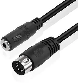 5 Pin Din MIDI to 3.5mm TRS Audio Cable, 3.5mm(1/8in) TRS Stereo Male to 5-Pin Din Male Professional Audio Cord Adapter for Amplifiers, HI-FI Sound Systems 5 Pin Din MIDI to 3.5mm TRS Audio Cable, 3.5mm(1/8in) TRS Stereo Male to 5-Pin Din Male Professional Audio Cord Adapter for Amplifiers, HI-FI Sound Systems