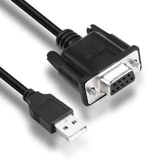 USB to RS-232 DB9 Female Serial Adapter Cable, USB 2.0 Male to RS232 Com Female DB9 Serial Converter Cable (1.8M)