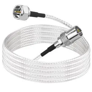 75 Ohm F Type Male to TV Type Pal Female Coaxial Cable RG316 TV Satellite Antenna RF Coax Adapter Cable Cord for HDTV, CATV, Modem, Satellite Receivers (6.6FT)