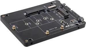 Combo M.2 NGFF B-Key & mSATA SSD to SATA 3.0 Adapter Converter Case Enclosure with Switch Combo M.2 NGFF B-Key & mSATA SSD to SATA 3.0 Adapter Converter Case Enclosure with Switch