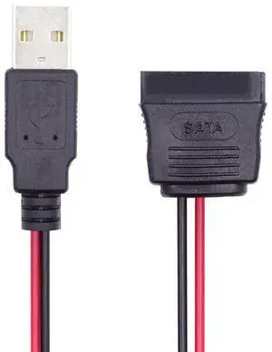 DC 5V Single USB to SATA 15Pin Power Cable for 2.5 inch SATA HDD SSD Disk Driver 5V 2A Max
