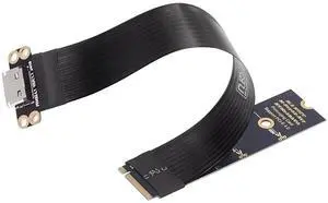 2280 NGFF PCI-E4.0 M.2 M-Key to Oculink SFF-8612 SFF-8611 Host Cable 15cm for NVME U.2 SSD Egpu