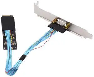 PCI-E4.0 M.2 M-Key to Oculink SFF-8612 SFF-8611 Host Cable 30cm with Bracket 2280 NGFF for NVME U.2 SSD eGPU