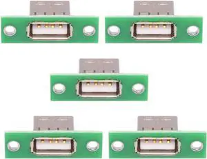 5pcs/Set DIY OEM USB Type-A Female Socket Connector with Panel Mount Solder Type 5pcs/Set DIY OEM USB Type-A Female Socket Connector with Panel Mount Solder Type