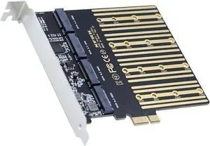 Four SATA NGFF Key B+M SSD to PCI-E 1x Mainboard Desktop Adapter Converter SSD Card ASM1064 2280 Four SATA NGFF Key B+M SSD to PCI-E 1x Mainboard Desktop Adapter Converter SSD Card ASM1064 2280