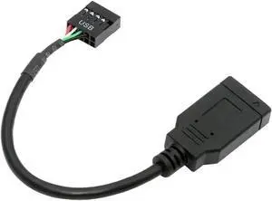 USB 2.0 9Pin Male to USB 3.1 Type E Key-A Female Front Panel Socket to 9Pin Mainboard Header Extension Cable 0.49FT USB 2.0 9Pin Male to USB 3.1 Type E Key-A Female Front Panel Socket to 9Pin Mainboard Header Extension Cable 0.49FT