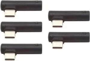 5pcs/Set Type-C to 3.5mm Earphone Adapter 90 Degree Angled Type USB-C 3.1 Male to AUX Audio Female 5pcs/Set Type-C to 3.5mm Earphone Adapter 90 Degree Angled Type USB-C 3.1 Male to AUX Audio Female