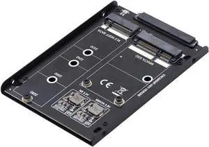 Dual MSATA NGFF B+M SSD Card JBOD Raid0 Span Bridge to 2.5inch SATA Combo HDD Disk Drive Enclosure