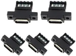 5pcs/Set DIY OEM Type C Female Socket Connector to 6Pin PCBA Pinout Vertical Scew Mount Type DC 5V/20V PD Power 5pcs/Set DIY OEM Type C Female Socket Connector to 6Pin PCBA Pinout Vertical Scew Mount Type DC 5V/20V PD Power