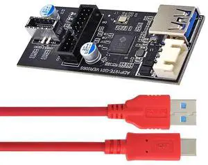 Type-C USB-C & 19/20Pin Header to USB 3.0 20Pin & Type-E Dual Ports Female PCBA Type Adapter Splitter HUB 5Gbps Type-C USB-C & 19/20Pin Header to USB 3.0 20Pin & Type-E Dual Ports Female PCBA Type Adapter Splitter HUB 5Gbps
