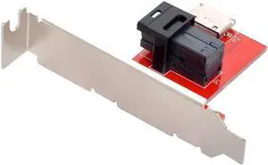 PCI-Express 4.0 Mini SAS HD SFF-8643 to Oculink SFF-8611 SFF-8612 PCBA Female Adapter with Bracket