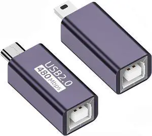 2pcs/lot USB 2.0 B Type Female to Mini USB & Micro Male Extension Adapter for Printer Phone Disk 2pcs/lot USB 2.0 B Type Female to Mini USB & Micro Male Extension Adapter for Printer Phone Disk