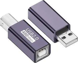 2pcs/lot USB 2.0 B Type Female to Type-A & Type-B Male Extension Adapter for Printer Scanner Disk