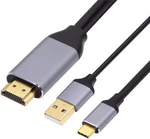 Reversible HDMI 1.4 Source to USB 3.1 Type C USB-C Displays Male 4K HDTV Cable for Laptop Monitor 1.8m Reversible HDMI 1.4 Source to USB 3.1 Type C USB-C Displays Male 4K HDTV Cable for Laptop Monitor 1.8m
