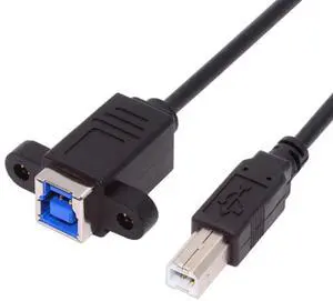 Cord USB 3.0 Type-B Female to USB2.0 Type-B Male Cable Extension 5Gbps for Disk SSD Camera Data 30cm