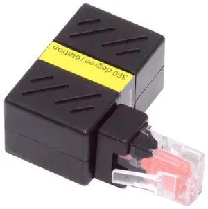 CAT6 UTP Male to Female 360 Degree Angled Rotating Adapter RJ45 8P8C 1000Mbps for LAN Ethernet Network CAT6 UTP Male to Female 360 Degree Angled Rotating Adapter RJ45 8P8C 1000Mbps for LAN Ethernet Network
