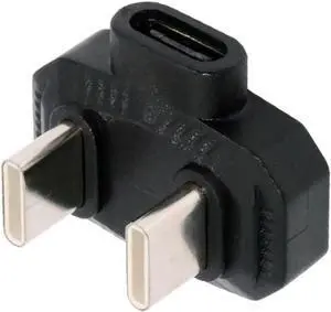 480Mbps USB-C Type-C Male to Male OTG Data Adapter with PD Power Opposite U Shape Back Angled for Phone MIC 480Mbps USB-C Type-C Male to Male OTG Data Adapter with PD Power Opposite U Shape Back Angled for Phone MIC