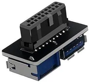 Dual USB 3.0 A Type Female to Motherboard 20/19 Pin Box Header Slot Adapter PCBA Flat Type Dual USB 3.0 A Type Female to Motherboard 20/19 Pin Box Header Slot Adapter PCBA Flat Type