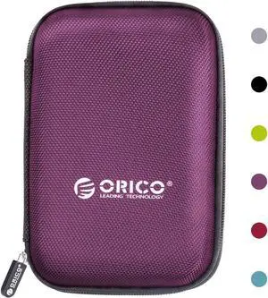 2.5 Inch Waterproof External Hard Drive Case for Organizing 2.5 Inch HDDs SSD and Computer Accessories, Purple (PHD-25)
