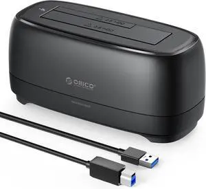 3.5" USB 3.0 Hard Drive Docking Station for 2.5" and 3.5" SATA HDD SSD HDD Drive Supports UASP and 20TB Drives