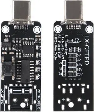 2PCS 100W 5A USB-C Fast Charge USB-C PD QC DC 5V 9V 12V 15V 20V Adjustable Voltage Power Trigger Module 5A Type-C Male Input