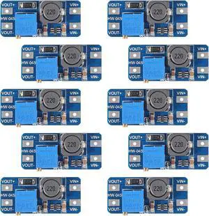 10pcs MT3608 DC-DC Boost Converter 2A Adjustable Step Up Module Voltage Regulator Board Input Voltage 2V-24V to 5V-28V Output Voltage for Arduino