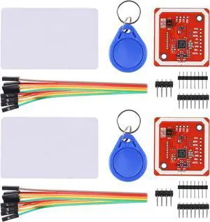 2 PCS PN532 NFC NXP RFID Module V3 Kit Near Field Communication Reader Module Kit I2C SPI HSU with S50 White Card Key Card Compatible with Arduino Raspberry Pi DIY Smart Phone Android Phone
