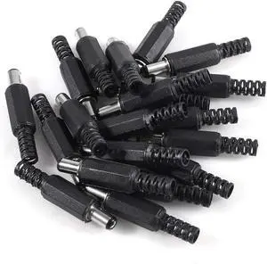 20pcs 5.5mm x 2.1mm DIY Male DC Power Plug Jack Solder Connector Adapter