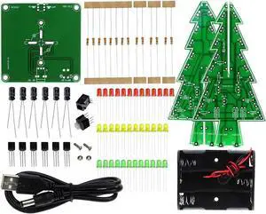 3D Xmas Tree Soldering Project Electronic DIY Kit Upgraded 7 Color Flashing LED PCB Solder Assemble Kit Season Decoration Creative Gift 3D Xmas Tree Soldering Project Electronic DIY Kit Upgraded 7 Color Flashing LED PCB Solder Assemble Kit Season Decoration Creative Gift