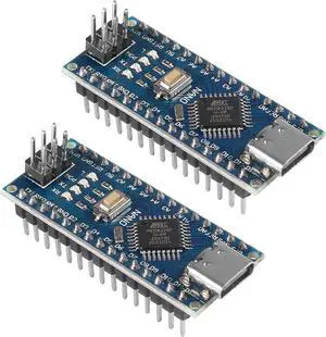 2pcs for Nano Board CH340/ATmega+328P Without USB Cable, Type-C Connection Compatible with Arduino Nano V3.0,Welded Module 2pcs for Nano Board CH340/ATmega+328P Without USB Cable, Type-C Connection Compatible with Arduino Nano V3.0,Welded Module