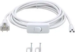 11FT US Plug Power Cords with On/Off Switch - 3-Core LED Integrated Lights Connector Power Cable for LED T5 T8 Light Tube Fixture Extension Cable (3.4m US SW)