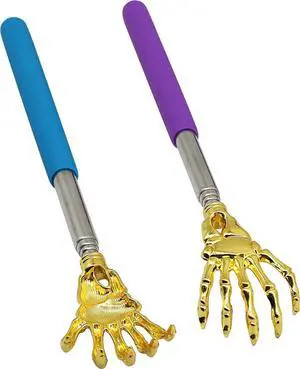 Back Scratcher Hand Massager backslap(2- Pack) Portable Extendable Telescopic Metal Back Scratchers with Rubber Handles (Skull Hands) Back Scratcher Hand Massager backslap(2- Pack) Portable Extendable Telescopic Metal Back Scratchers with Rubber Handles (Skull Hands)