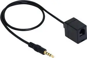 RJ9 to 3.5mm Telephone Adapter - Convert Headset to Smartphones