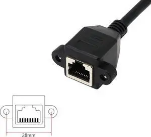 RJ45 Ethernet Adapter Cable - 90 Degree Upward Male to Female Switch Adapter for CAT 5/CAT 6 LAN Socket Connector (Upward)