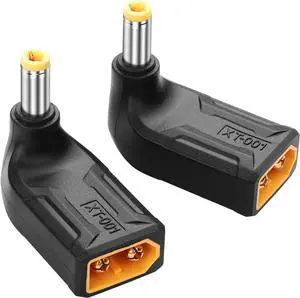 2 Pack XT60 to DC5525 Adapter XT60 to DC 5.5mm X 2.5mm Wireless for TS100 Soldering Iron, FPV Monitor Power,Drone (XT-001)