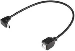 USB C Printer Cable, USB C to USB B Printer Cable, USB B 2.0 Female to USB C Male 90 Degree Printer Cable for Printers,Scanner,MIDI Controller DJ Controller(- 0.3M)