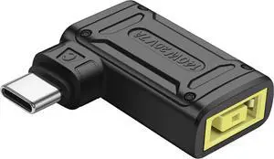 PD 140W Square to Type C Power Charging Adapter Slim Tip Female Input to USB C Male Connector with PD Automatic Identification Chip,for Phone,Tablet,Laptop (Square C)