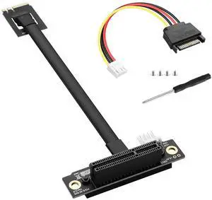 M.2 NGFF Key A+E to PCIe X4 Extender Cable M.2 to PCI-E 4X Female Riser Cable for M2 2230