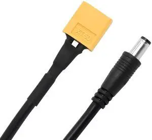 XT60 Adapter Cable XT60 Charging Cable XT60 Male Bullet Connector to Male DC 5.5mm X 2.5mm Power Cable for Fatshark Skyzone FPV Monitor Power (M/MDC5525)